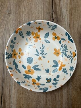 SELAMICA Floral Ceramic Bowls Set Microwave Dishwasher Safe 8” inc Set of 2